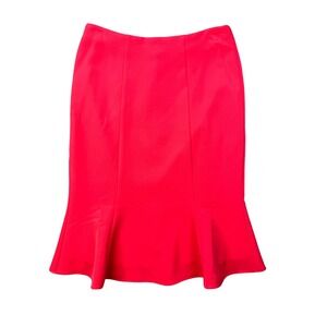 Boden Womens Pink Flounce Hem Pencil Skirt size 4 NWT
